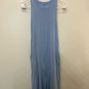 Sleeveless Blue Maxi Dress
